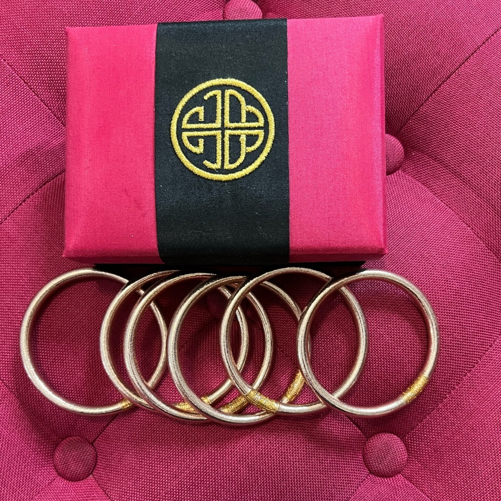 Rose Gold All Weather Bangles® (AWB®) are the force at BuDhaGirl. Small